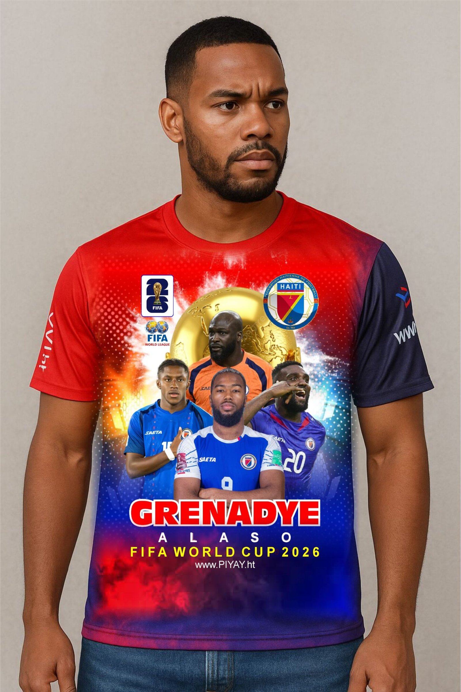 Unisex Jersey – Go Grenadiers!!! World Cup 2026. Star player T-shirt of Team Haiti - Image 4