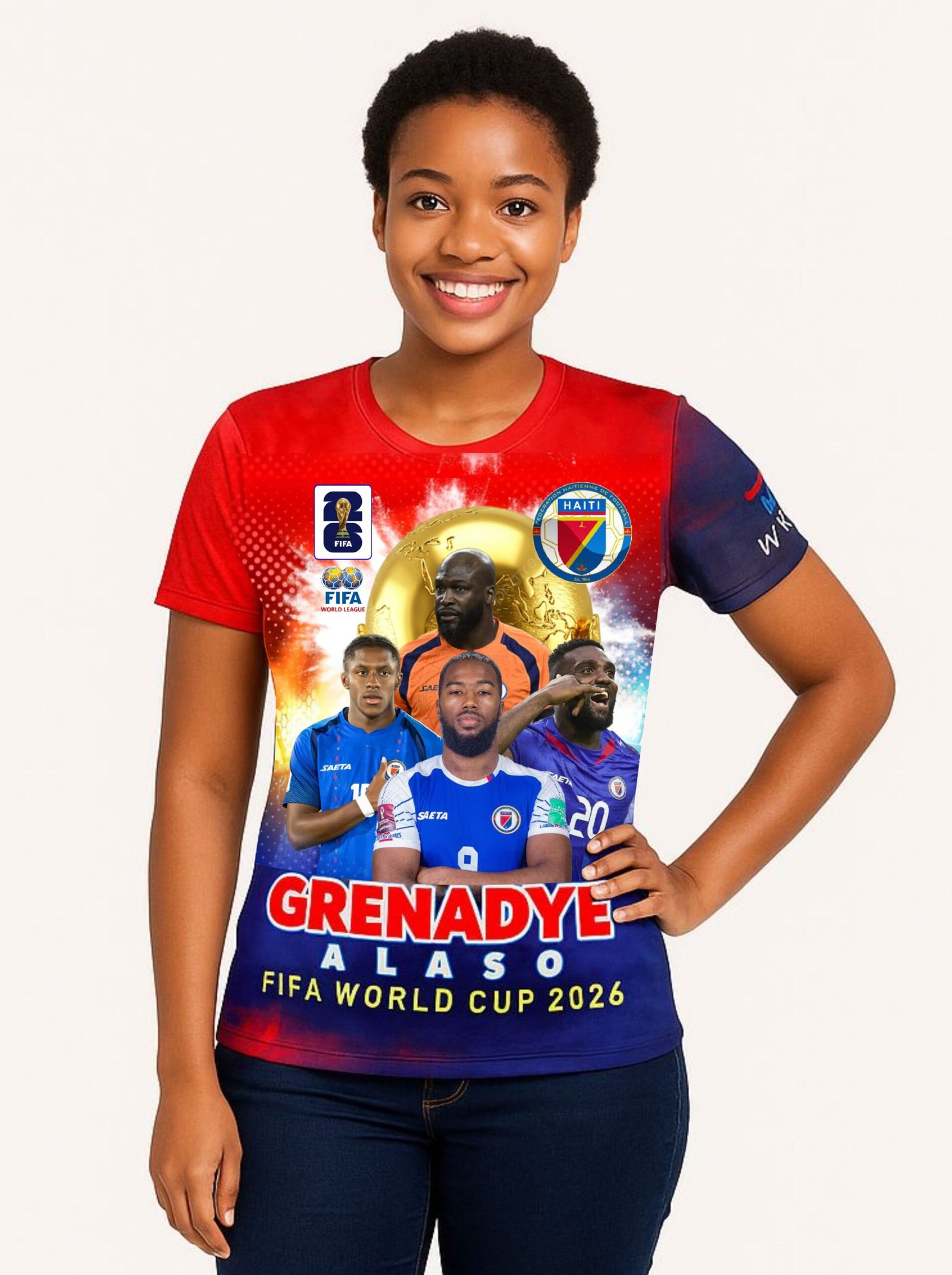 Unisex Jersey – Go Grenadiers!!! World Cup 2026. Star player T-shirt of Team Haiti - Image 2